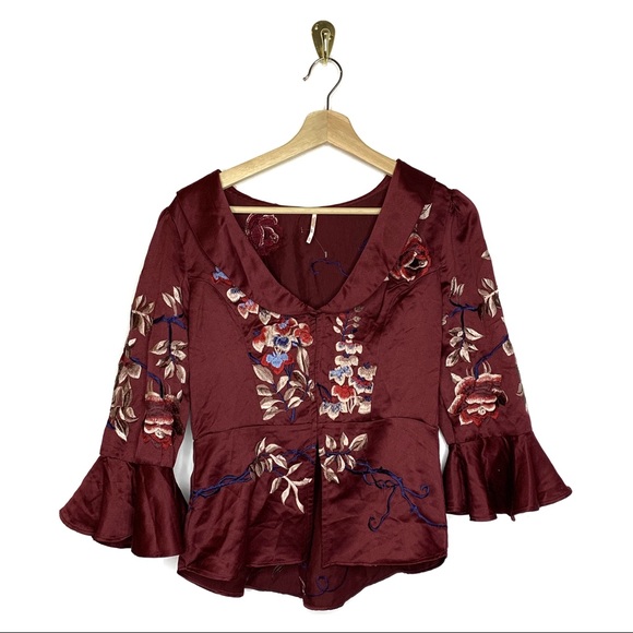 Free People Beautiful Dreams Embroidered T… - Picture 2 of 8